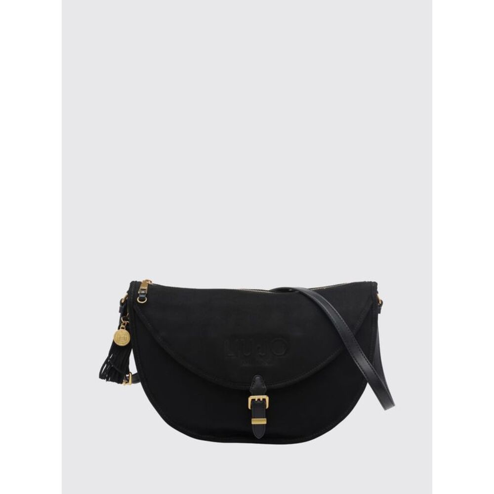 Liu Jo Women Liu Jo Suede-Effect Faux Leather Half-Moon Bag With Flap Closure